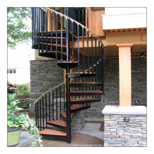 "Most Selling Luxury Design Competive Price Wood Tread  Spiral Staircase"